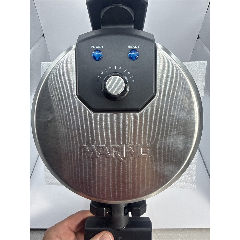 Waring Pro Belgian Waffle Maker WMK200 Stainless Steel Rotating NEW No Box NWOB